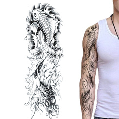 Duży tatuaż zmywalny 48cm na ramię/nogę TQB-091