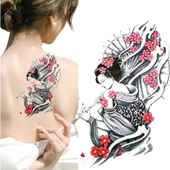 Duży tatuaż zmywalny tymczasowy 21cm motyw Kobieta TH-766
